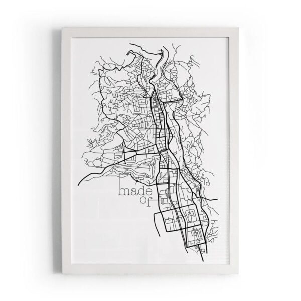Sarajevo Map Molimao - Art Print